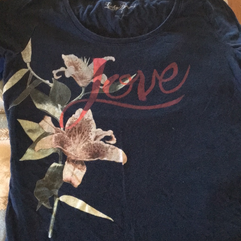GUC Lucky brand t-shirt—-navy